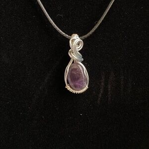 90 Large Amethyst Pendant
